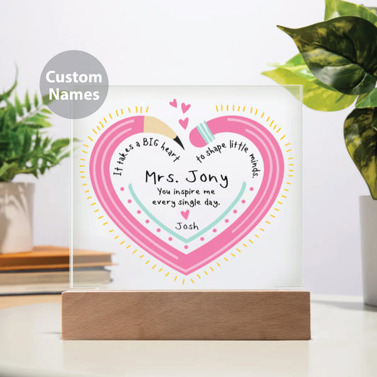 Personalized Teach Love Inspire Acrylic Plaque