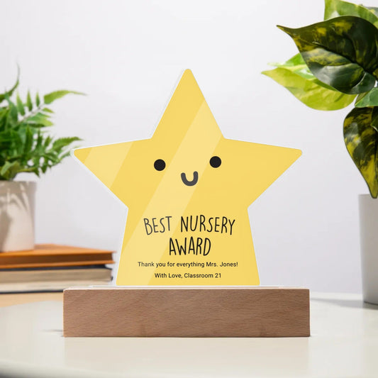 Best Nursery Award Star Plaque